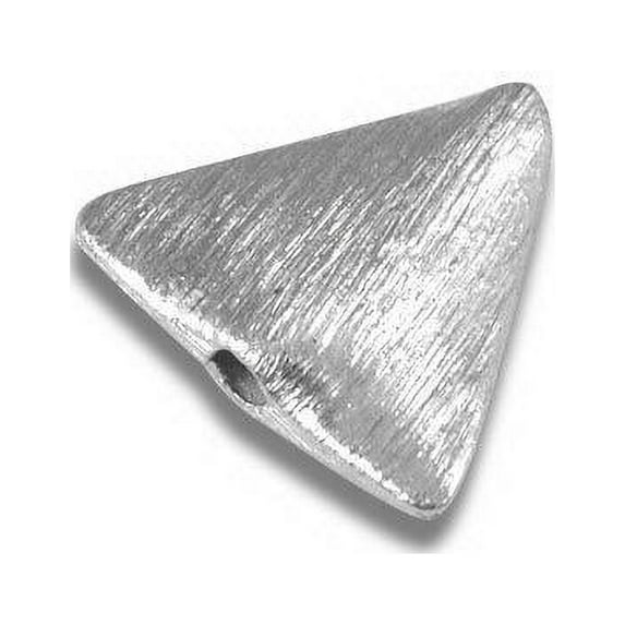 BSF-233 Silver Overlay Triangle Shape Brushed Bead
