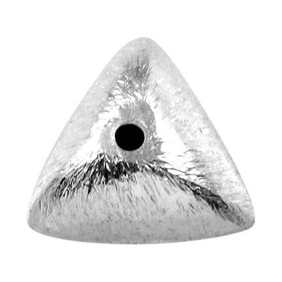 BSF-252 Silver Overlay Triangle Shape Brushed Bead
