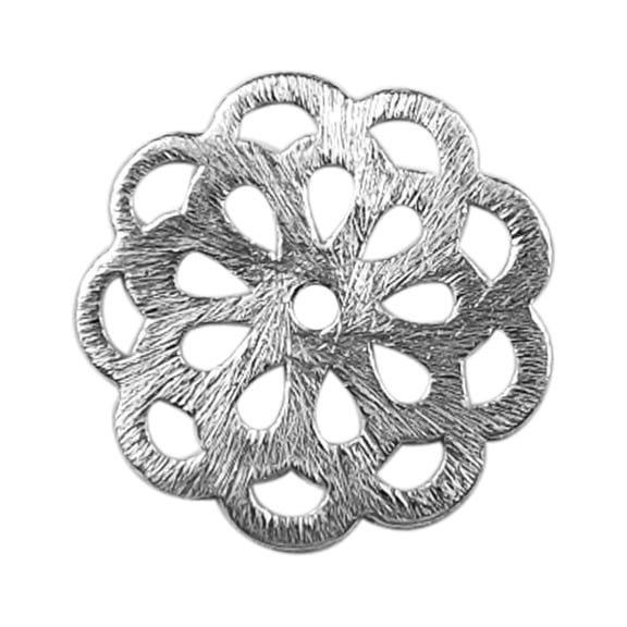 BSF-363 Silver Overlay Flower Shape Chip Bead