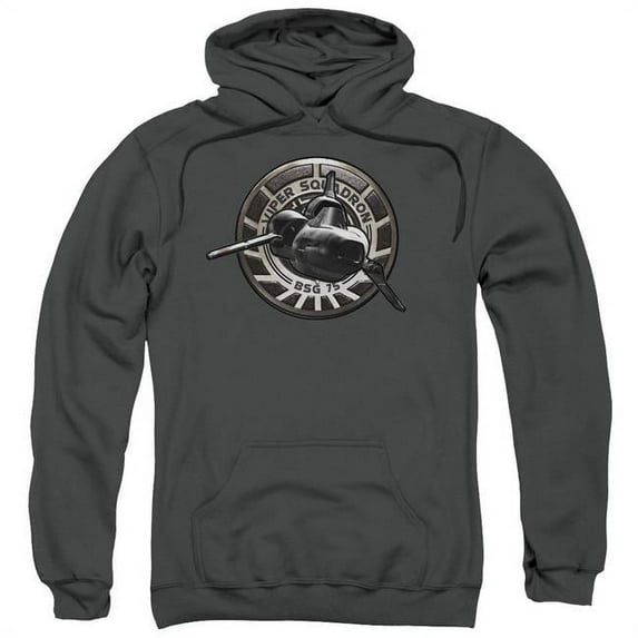 BSG & Viper Squadron Adult Pull-Over Hoodie, Charcoal - Medium