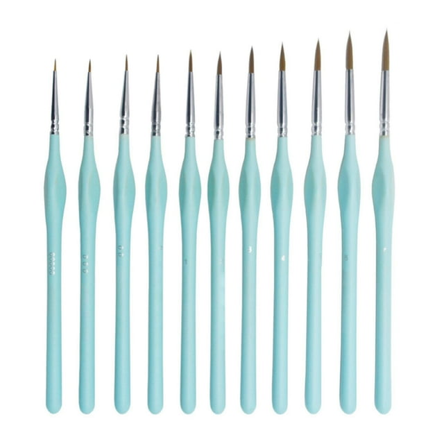 BSGSH Clearance Miniature Detail Paint Brush Set With Natural Wood