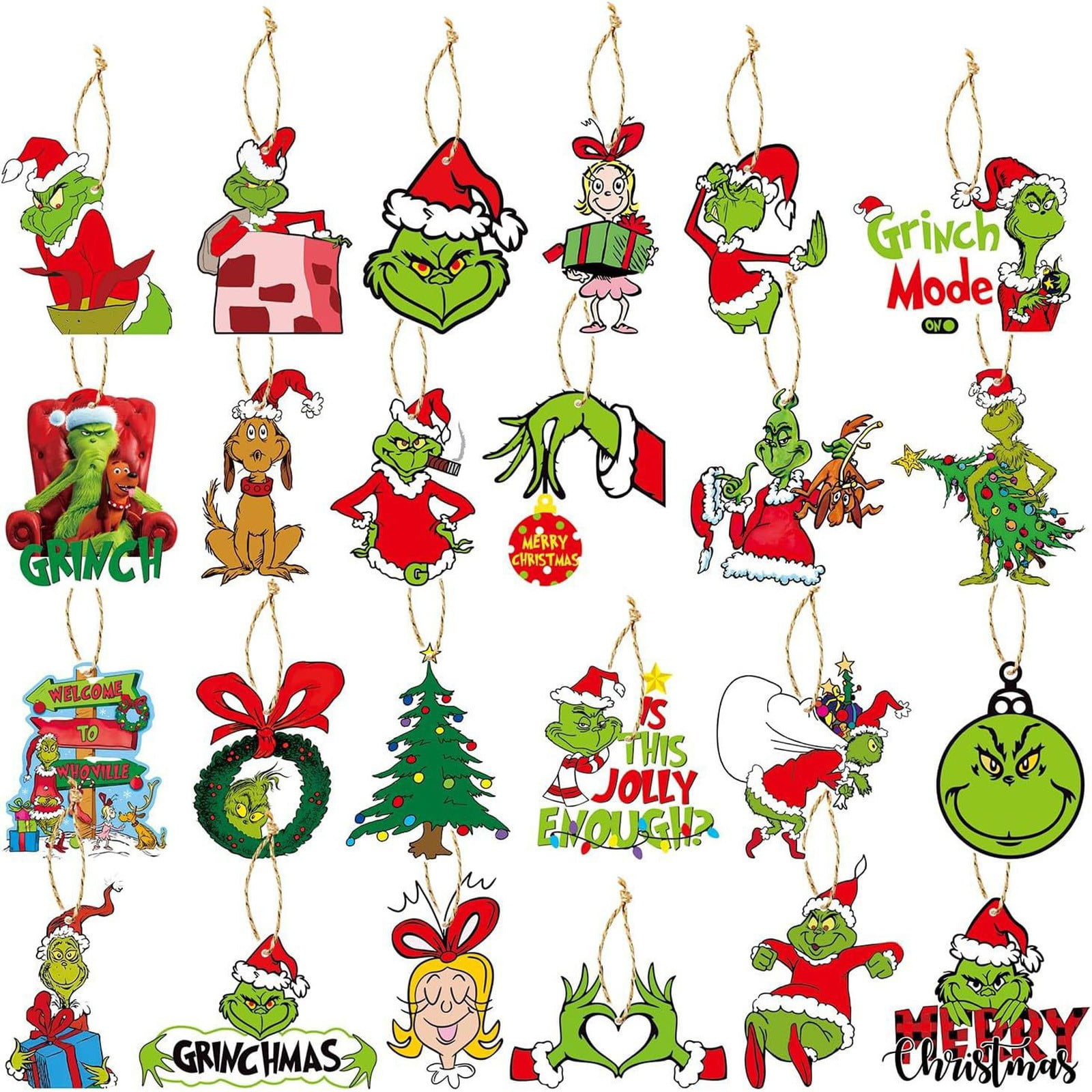 BSGSH Clearance Pendant 25Pcs Christmas Grinch Pendant Christmas
