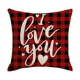 BSGSH Clearance Pillow Case with Zipper Red Letter Plaid Series
