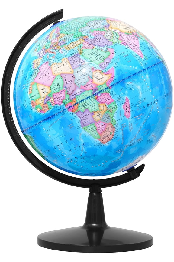 13'' World Globe,Globe for Kids,World Globe with stand,World Globes for Adults,Blue