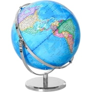 BSHAPPLUS 15.4 Tall Globe,Globe of the World with Stainless Stand,720 Spin World Globe for Kids Learning
