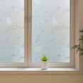 thumbnail image 1 of BSHAPPLUS® 17.7"x78.7" Flower Window Privacy Film,Floral Glass Window Film,Frosted Window Sticker,3D Window Decals Non Adhesive for Bathroom Living Room Office, 1 of 12