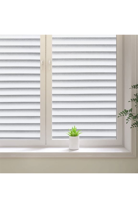 ® 17.7"x78.7" Window Privacy Film,Frosted Glass Blackout Window Film,Blinds Pattern Window Sticker