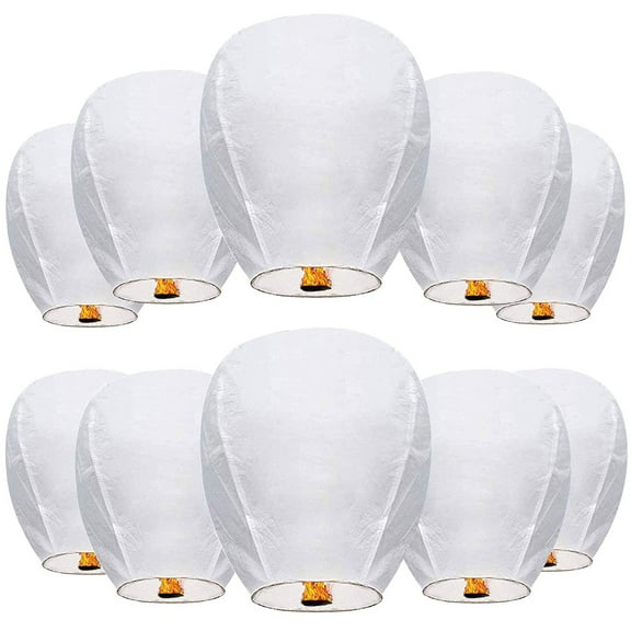 BSHAPPLUS® 20 Pack Paper Lanterns,Chinese Lanterns for Memorial,Wish Lanterns for Weddings,Birthdays,Party,New Years Celebration Event and Festival