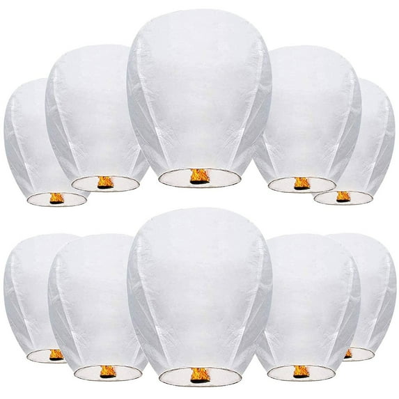 BSHAPPLUS® 20 Pack Paper Lanterns,Chinese Lanterns for Memorial,Wish Lanterns for Weddings,Birthdays,Party,New Years Celebration Event and Festival