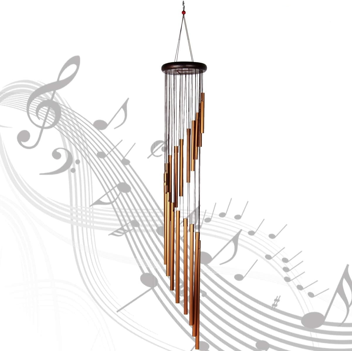 "BSHAPPLUS 36"" Gold Wind Chimes, O