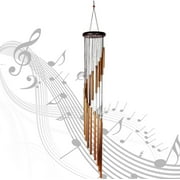 BSHAPPLUS® 36" Gold Wind Chimes for Outside,Memorial Wind Chimes with 18 Aluminum Tubes and S Hook,Clearance Wind Chimes for Home Garden Hanging Decor