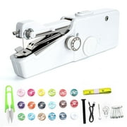 BSHAPPLUS® 36PCS Mini Portable Sewing Machine, Hand Cordless Sewing Tool Handheld Sewing Machine, Essentials for Home Quick Repairing and Stitch Handicrafts,White