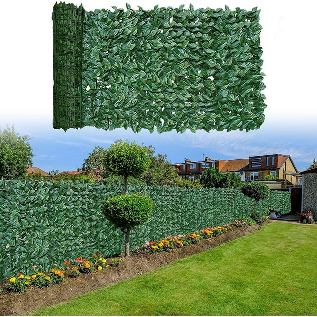 BSHAPPLUS® 39"x157" Ivy Privacy Fence Screen,Faux Ivy Leaf Artificial Hedges Fence,Artificial Leaf Fence,Greenery Wall Panel Decoration for Garden, Decor, Balcony, Patio, Indoor
