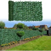 BSHAPPLUS  39x157 Ivy Privacy Fence Screen,Faux Ivy Leaf Artificial Hedges Fence,Artificial Leaf Fence,Greenery Wall Panel Decoration for Garden, Decor, Balcony, Patio, Indoor