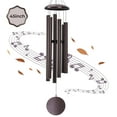 thumbnail image 1 of BSHAPPLUS® 45" Wind Chimes for Outside, Heavy Duty Wind Chimes,Memorial Wind Chimes with 6 Large Deep Tone Aluminum Tubes for loss of loved one,Home Garden Hanging Decor,Brown, 1 of 10