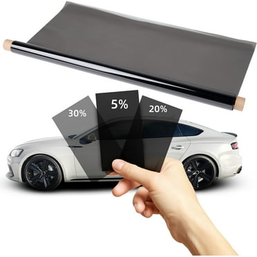 BSHAPPLUS® 5% VLT Tinted Window Film, 26"x 79" Car Window Tint, Scratch-Resistant Tint Film, Privacy Window Film, Uncut Windshield Sun Shade Roll,Car Shade Front Windshield,Black Auto Tint