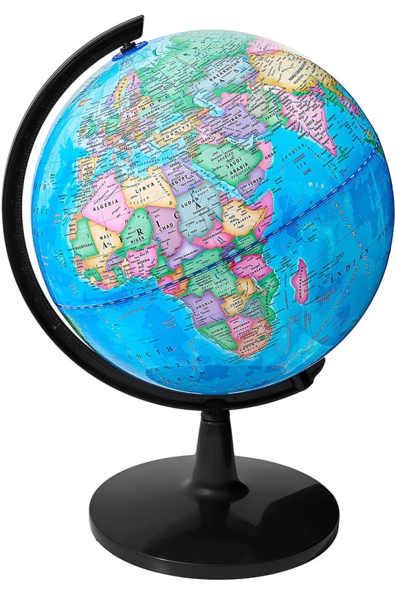 8" Globe,Globe of the World with Stand,360 Spin World Globe for Kids Learning,World Globes for Adults