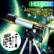 BSHAPPLUS® Astronomical Telescope,Telescope for Kids 360/50mm 90X Zoom HD Outdoor Monocular Space Telescope Portable Refractor Spotting Scope with Tripod for Kids/Adult/Beginners