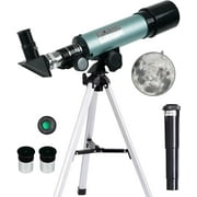 BSHAPPLUS® Astronomical Telescope,Telescope for Kids 360/50mm 90X Zoom HD Outdoor Monocular Space Telescope Portable Refractor Spotting Scope with Tripod for Kids/Adult/Beginners