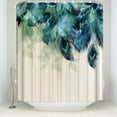 thumbnail image 1 of BSHAPPLUS® Elegant Peacock Feather Shower Curtain, 72"x72" Teal Blue Green Luxury Feather Drape Design, Waterproof Fabric with 12 Hooks, Boho Chic Elegant Bathroom Decor, 1 of 10