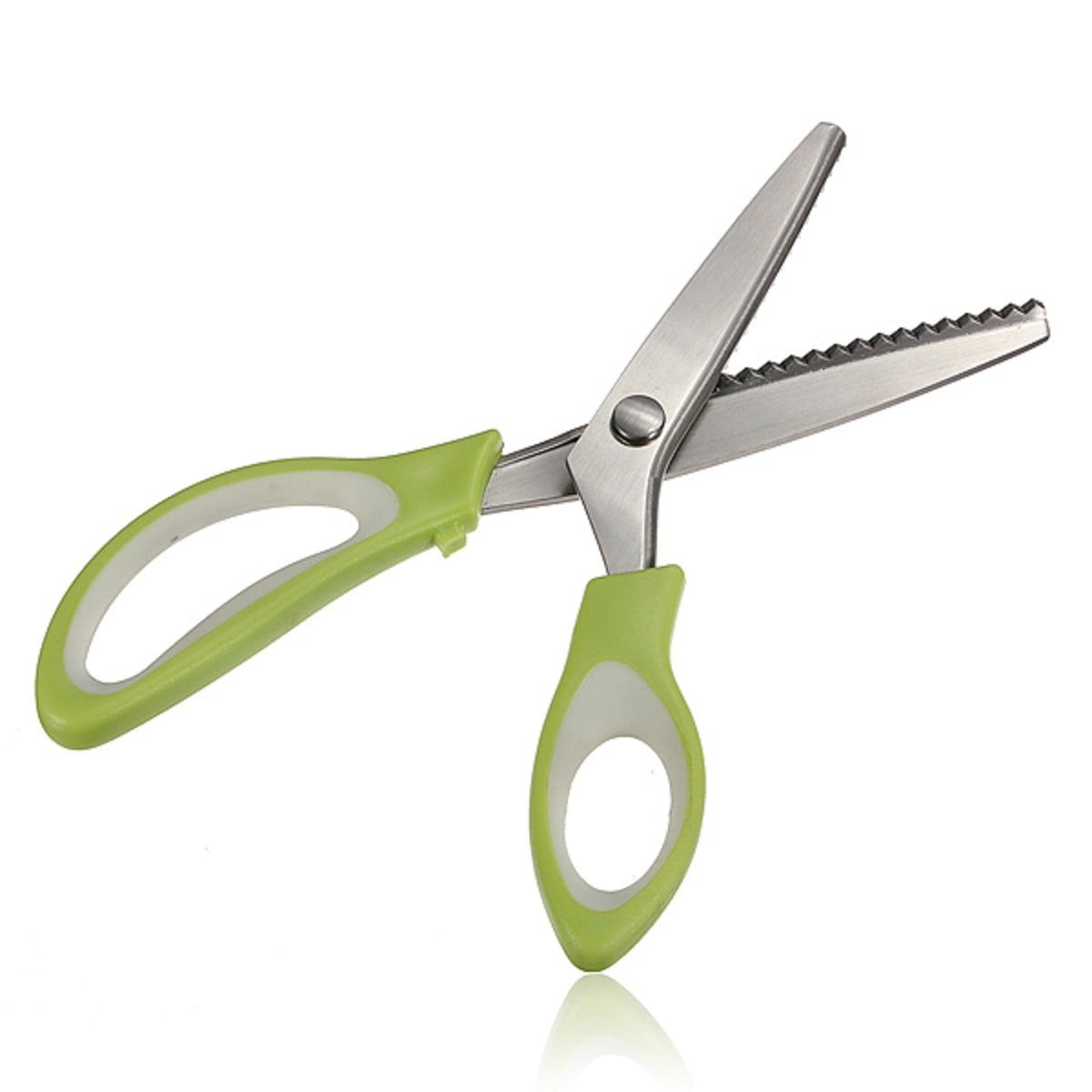KADELL BSHAPPLUS Pinking Shears, 9.5" Zig Zag Scissors, Pinking Shears for Fabric, Decorative Edge Scissors, Pinking Scissors, Scissors with Designs, Jagged Edge Scissors, Sewing Pinking Shears