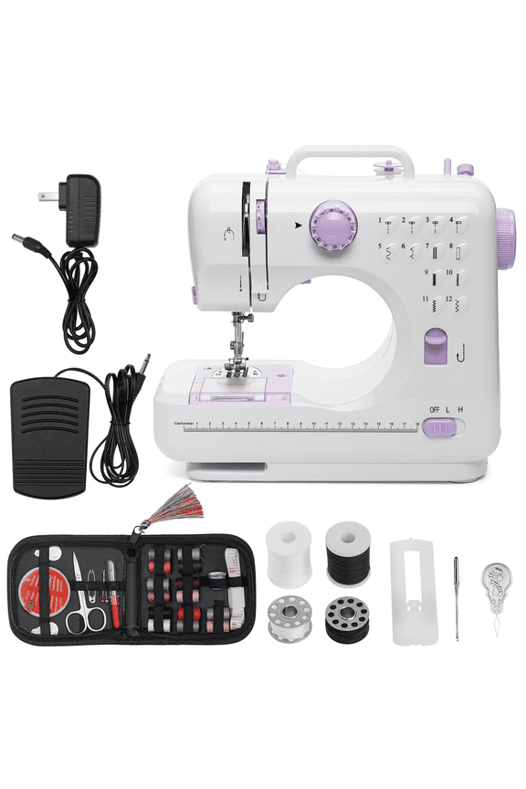 ® Portable Sewing Machine,49 Piece Handheld Electric Sewing Machines Kit,12 Stitch Patterns Mini Sewing Machine for Beginners Kids,Household Multifunctional Crafting Mending Machine