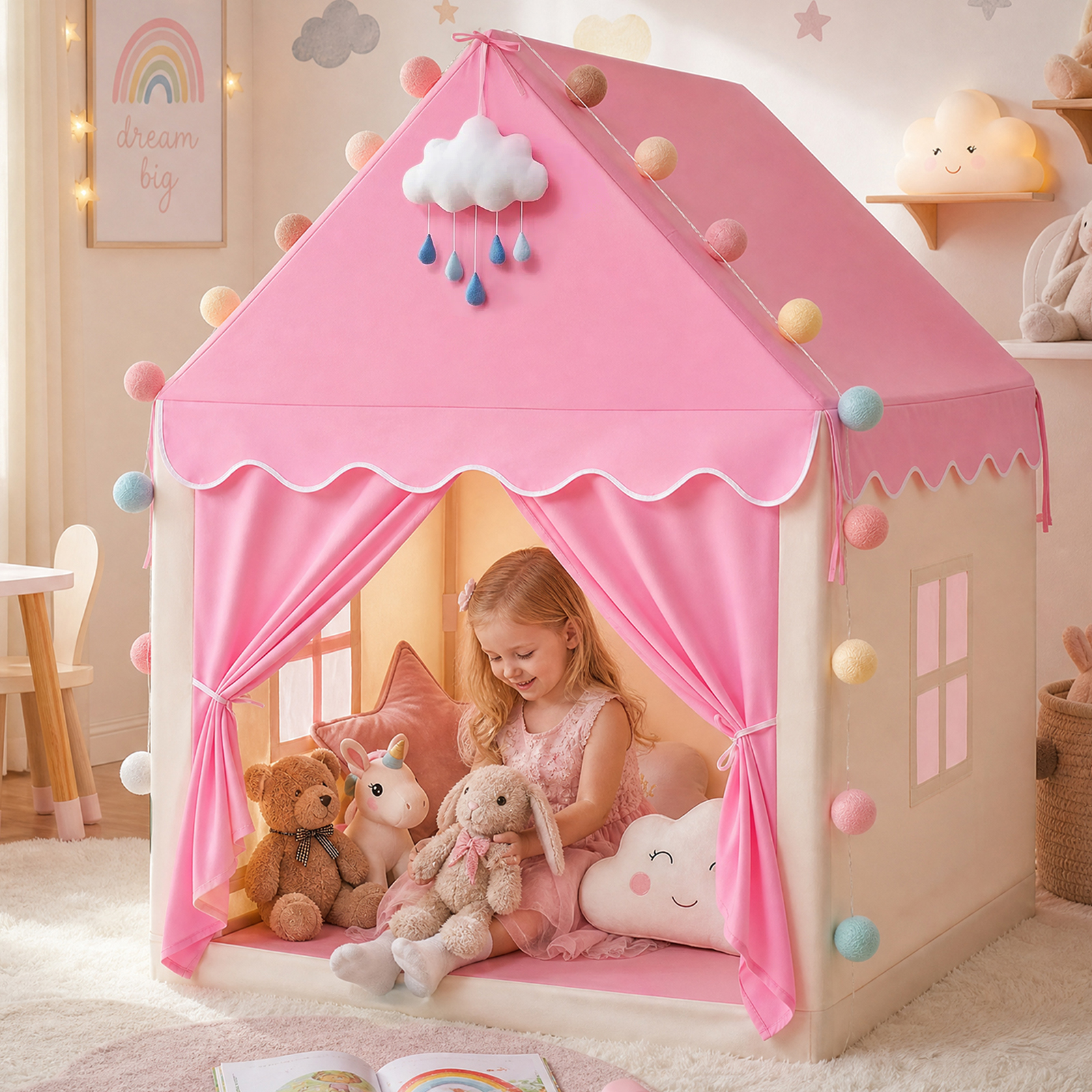 BSHAPPLUS Teepee Play Tent Playhouse Cotton Portable Toys Tent Gift: Is It Right for You?