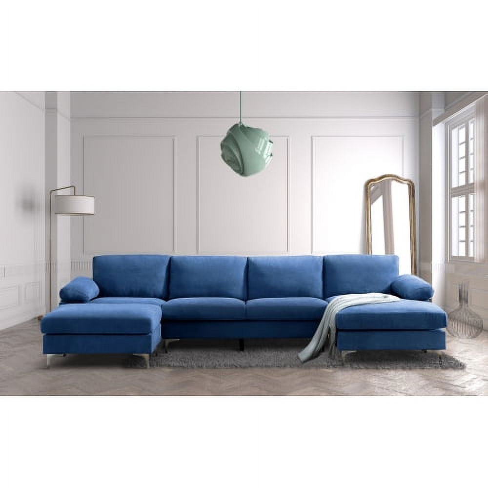 Symmetrical sectional sofa with clearance ottoman
