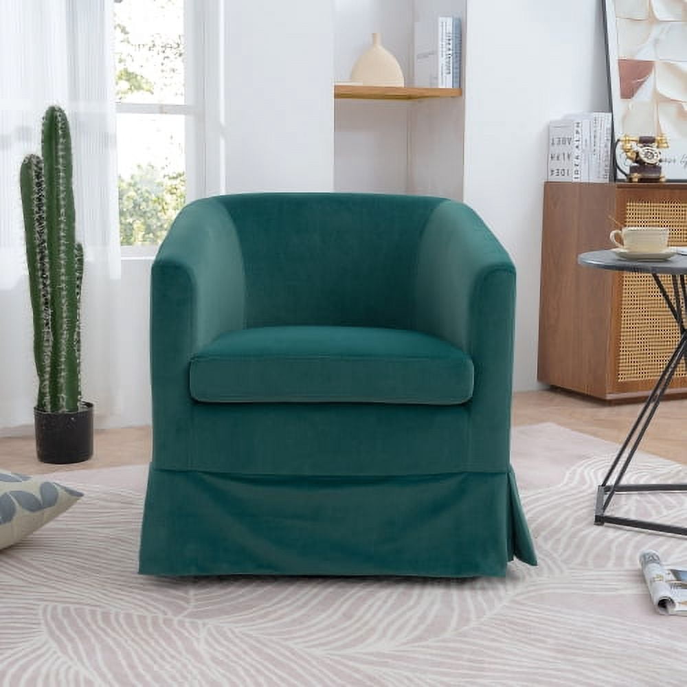 BSHTI 27.36inch Wide Swivel Chair,Mid-century Swivel Chair with Armrest for Livingroom