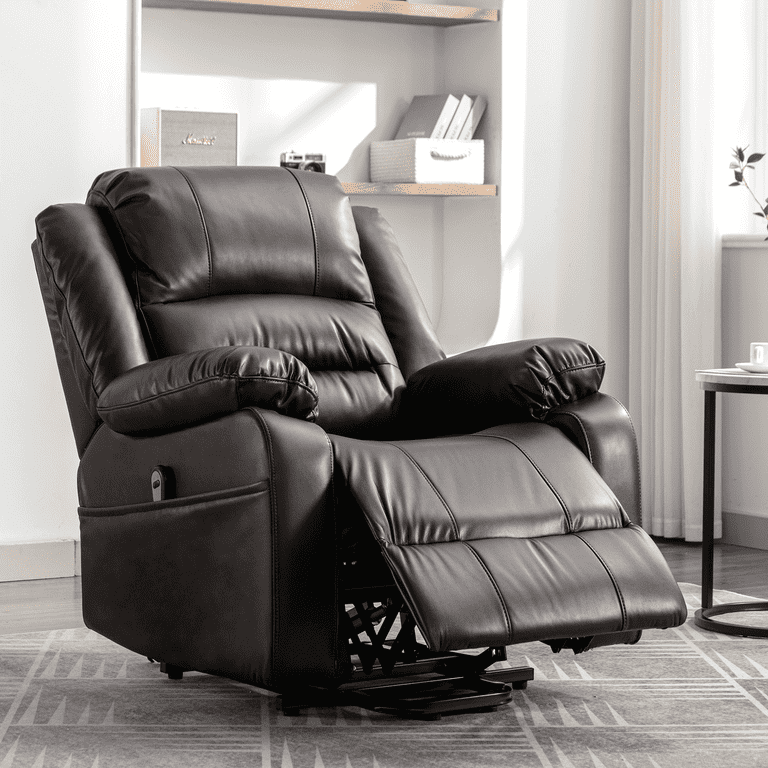 BSHTI 36.2 Multi functional Lift Recliner 45 140 with Footrest Extended Infinite Position Recliner Electric Power Recline Mechanism Lift Chair Brown Walmart