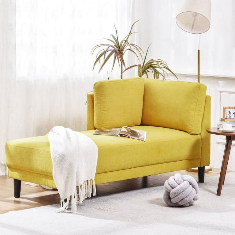 BSHTI 65 inch Modern Fabric Corner Chaise Lounge Upholstered
