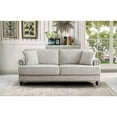 thumbnail image 1 of BSHTI 82 inch Chenille Modern Upholstered Adult Sofas 2 Seater Couches with Nails and Armrests (White), 1 of 7