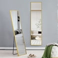 thumbnail image 1 of BSHTI Aluminium alloy Metal Frame Wall Mounted Full Body Mirror ,Bathroom Vanity Mirror, Bedroom Home Porch, Decorative Mirror, Clothing Store, Floor Mounted Large Mirror,.Golden 63"*20", 1 of 17