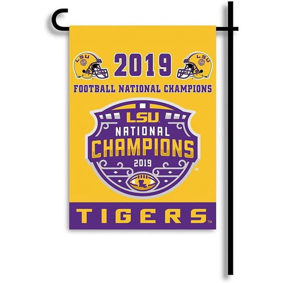 BSI Products 51905L NACC 2019 National Champion Champion 2-Sided Garden Flag, Purple & Gold