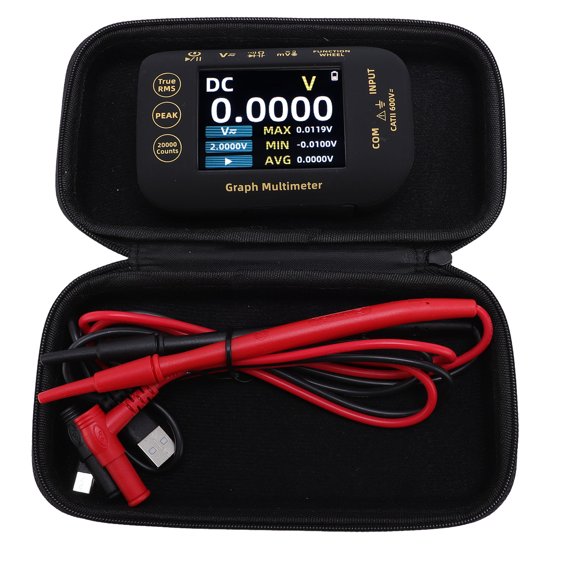 BSIDE S450 Digital Multimeter 20000 Counts 2.8 Inch TFT Color Screen Rechargeable Graphical Multimeter Auto Ranging Photovoltaic Electrical Tester with Data Logging