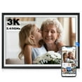 thumbnail image 1 of BSIMB 13.5-Inch 32GB 3K Digital Photo Frame Dual Band Wi-Fi, Smart Digital Picture Frame, Light Sensor, Send Photos & Videos via App/Email Instantly,Wall Mountable,Gift for family, 1 of 8