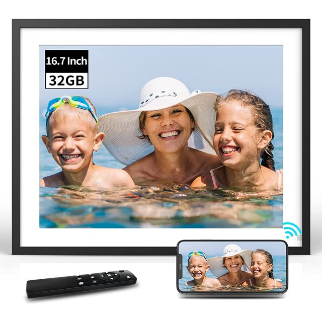 BSIMB 16.7 Inch 32GB Extra Large WiFi Digital Picture Frame IPS Touch