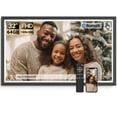 thumbnail image 1 of BSIMB 32 Inch Large Digital Picture Frame, Touchscreen 64GB 1920x1080 FHD WiFi Photo Frame Electronic Display Remote Control, Share Pictures/Videos via App/USB/SD Easy Setup Gifts for Mom, Black Wood, 1 of 11