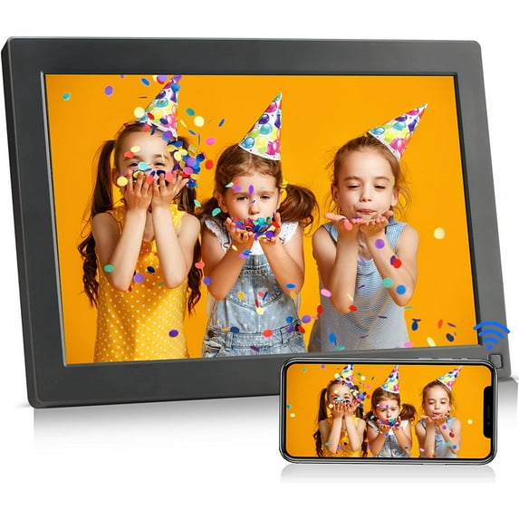 BSIMB 32GB 10.1 Inch WiFi Digital Photo Frame 1280x800 IPS Touch Screen Auto Rotate Motion Sensor Upload Photos/Videos via App, Email W10,Gift for Grandparents
