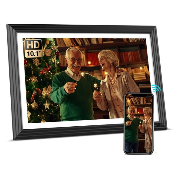 BSIMB 32GB 10.1 WiFi Digital Picture Frame, IPS Touch Screen HD Display, Smart Electronic Photo Frame - Easy Photo & Video Upload via App/Email - Great Gift for Grandparents