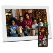 BSIMB 32GB 10.1 Inch WiFi Digital Photo Frame, 1280x800 IPS Touch Screen Auto Rotate Motion Sensor Upload Photos/Videos via App/Email, Black, Gift for Grandparents