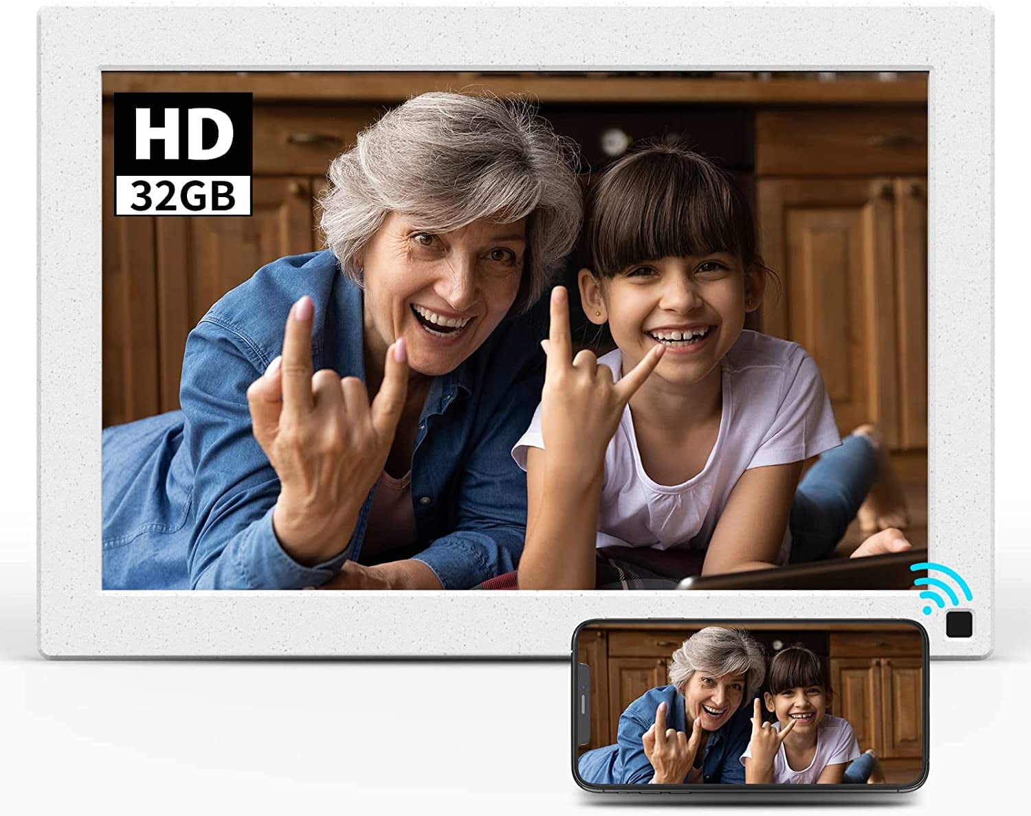 BSIMB 32GB 10.1 inch digital Photo Frame with HD IPS Touch Screen