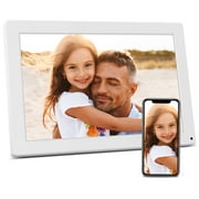 BSIMB 32GB 10.1 inch digital Photo Frame with HD IPS Touch Screen, Motion Sensor, Auto-Rotated, Wall-Mounted, Sharing Photos/Videos via App Email, Gift for Grandparents
