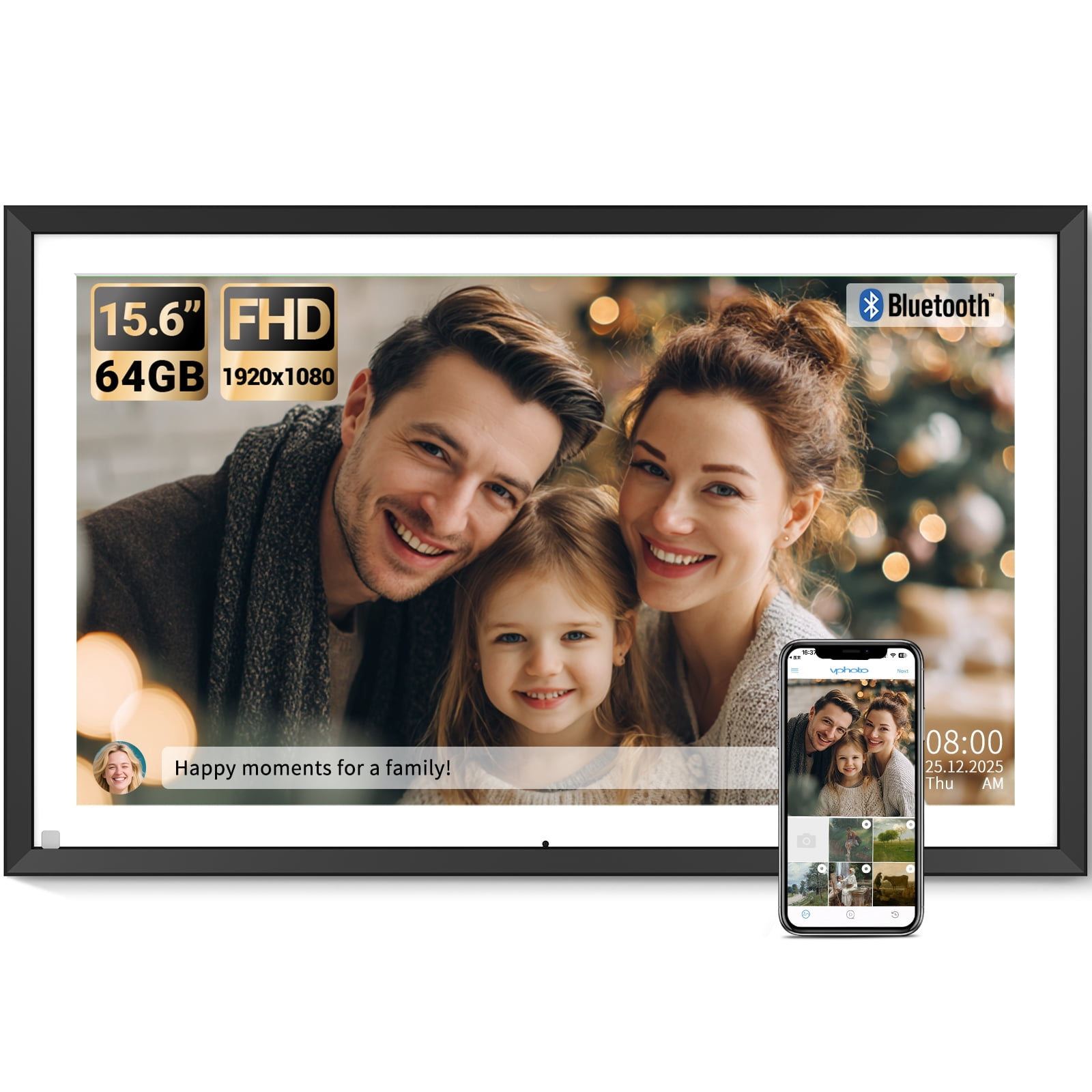 BSIMB 16.2 Inch WiFi Digital Photo Frame with 32GB, HD IPS Screen ...