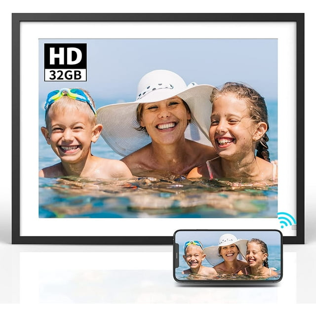 BSIMB 32GB 16.7 Inch Extra Large WiFi Digital Picture Frame IPS Touch