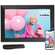 BSIMB 32GB 17 inch Extra Large WiFi Digital Picture Frame 1920 x 1200 FHD IPS Touch Screen Electronic Photo Frame, Wall-Mounted, Easy Setup to Share Photos/Videos via App&Email, Gift for Grandparents