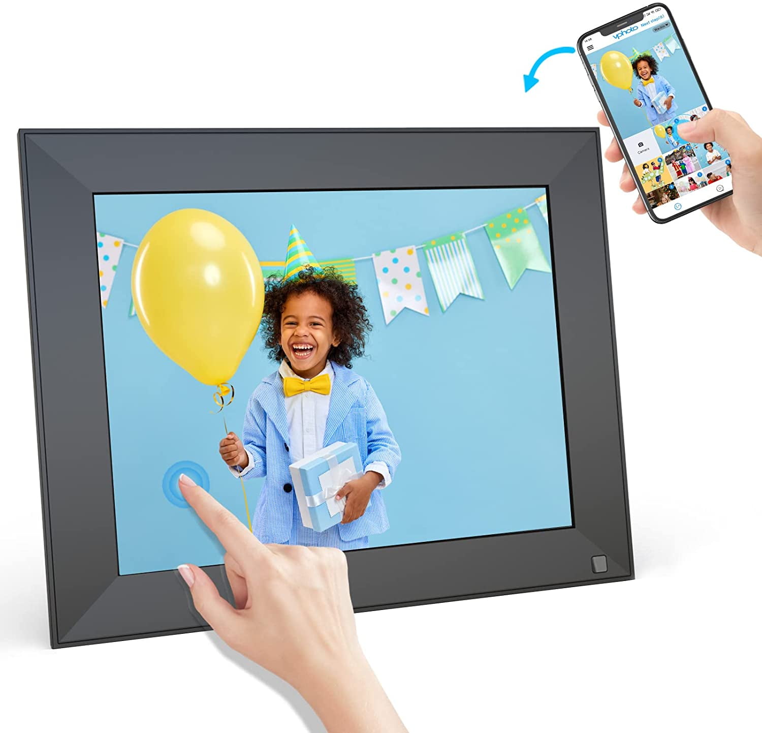 BSIMB 32GB 9 inch Smart WiFi Digital Photo Frame, Electronic Picture