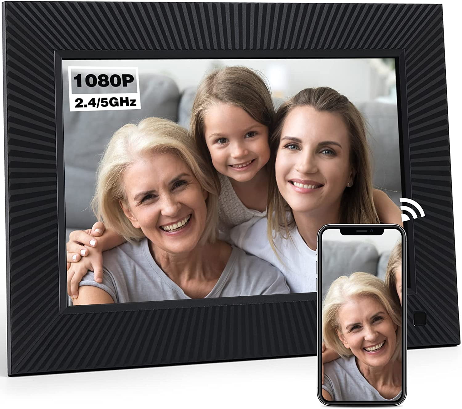 BSIMB 32GB WiFi Digital Photo Frame 10.1 Inch, 1920x1200 FHD IPS Touch