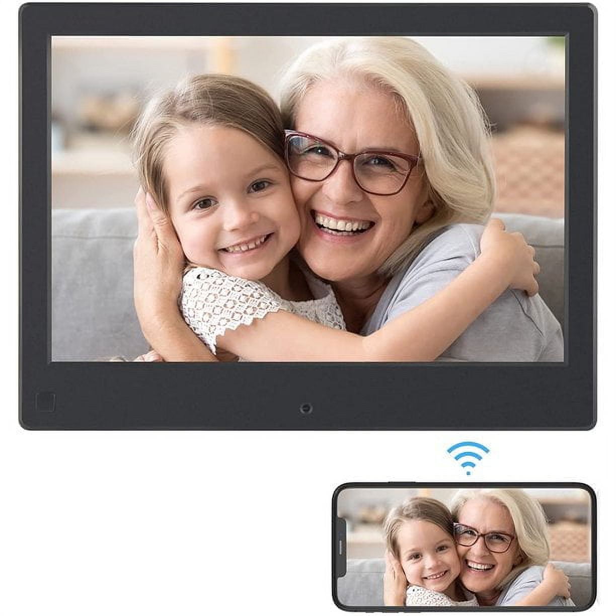 BSIMB WiFi Digital Picture Frame 8 inch Digital Photo Frame Motion Sensor Remote Control Upload