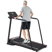 BSJ BESTGYM Walking Treadmill with Long Handrail for Balance,Recovery Fitness Exercise Machine Foldable Treadmills for Home with Holder LCD Display,Treadmill for Seniors 300 lbs Capacity
